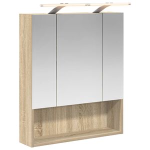 vidaXL Kupaonski ormar s ogledalom Sonoma hrast 60 x 14.5 x 70 cm