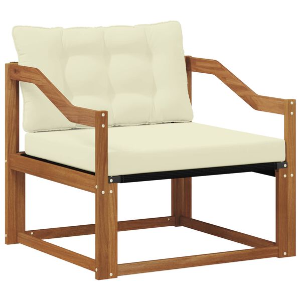 vidaXL Set vanjskih sofa Čvrsto drvo akacije i Textilene Prirodna