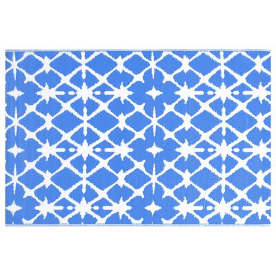 vidaXL Vanjski tepih plavo-bijeli 190 x 290 cm PP