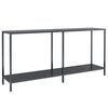 vidaXL Konzolni stol crni 160 x 35 x 75,5 cm od kaljenog stakla