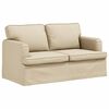 vidaXL Sofa 120cm 2 pcs Krema Metal