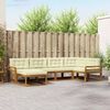 vidaXL Set vanjskih sofa s jastukom 6 pcs Prirodna i krem
