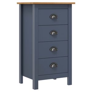 vidaXL Komoda Hill siva 46 x 35 x 80 cm od masivne borovine