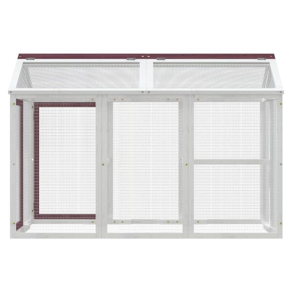 vidaXL Boks za životinje boja kave 141 x 94 x 104 cm masivna borovina