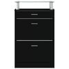 vidaXL Ormarić za cipele crni 63 x 24 x 104 cm od konstruiranog drva