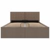 vidaXL Hidraulični okvir za krevet od tkanine smeđe-sivi 120 x 200 cm