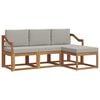 vidaXL Set vanjskih sofa 4 kom. Prirodna i svijetlo siva