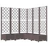 vidaXL Vrtna sadilica s re&scaron;etkom smeđa 120 x 120 x 121,5 cm PP