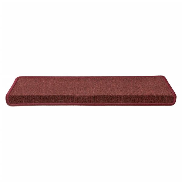 vidaXL Prostirke za stepenice 15 kom 65x21x4 cm bordo pravokutni rub
