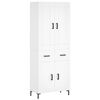 vidaXL Visoka komoda bijela 69,5x34x180 cm konstruirano drvo