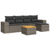 vidaXL 6-dijelni set vrtnih sofa od poliratana s jastucima sivi