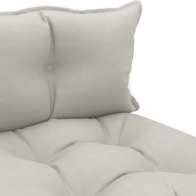 vidaXL 5-dijelna vrtna garnitura od paleta smeđe-sivi jastuci drvena