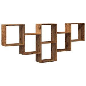 vidaXL Zidna polica Staro drvo 159x18x66 cm Konstruirano drvo