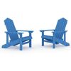 vidaXL Vrtne stolice Adirondack 2 kom HDPE vodenoplave