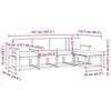 vidaXL Set vanjskih sofa 5 pcs Prirodna i antracit Čvrsto drvo akacije
