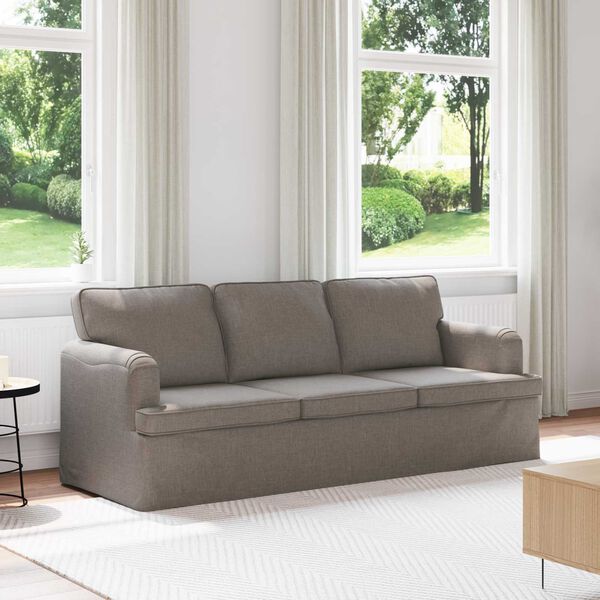 vidaXL Sofa Sivo-smeđa 201 x 80 x 85 cm tkanina