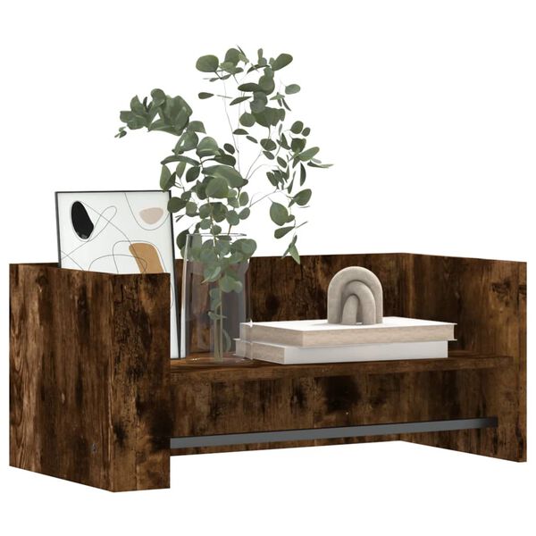 vidaXL Zidna polica smeđa boja dimljenog hrasta 70,5x35x30,5 cm drvena