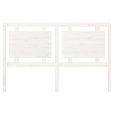 vidaXL Uzglavlje za krevet bijelo 155,5x4x100 cm od masivne borovine