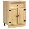 vidaXL Cabinet SKI Medeno Smeđa 60 x 46 x 81,5 cm Čvrsto borovo drvo