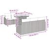 vidaXL Sjedeća garnitura za vrt s pohranom 7 pcs Bež Poli ratan