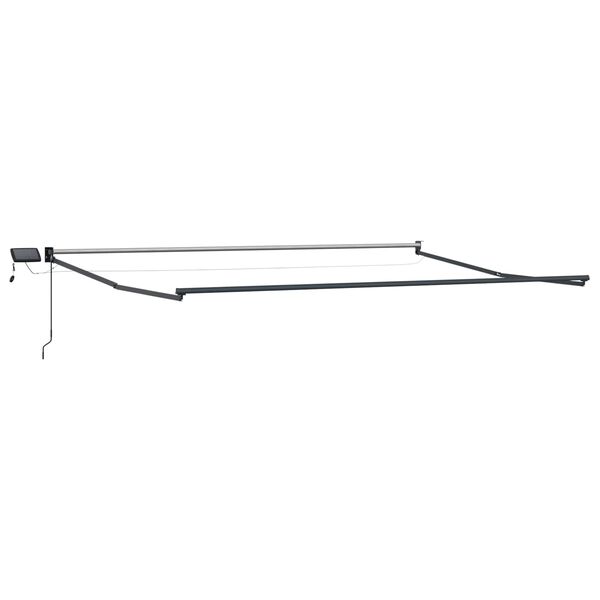 vidaXL Ručna zlačivna tenda s LED diodama Bijeli 4 x 2 m