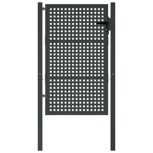 vidaXL Vrtna vrata antracit 100x150 cm čelik