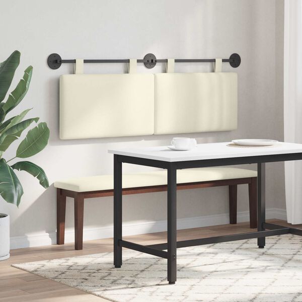 vidaXL Držeće uzglavlje Zidne Krema 150 x 55 x 5 cm Kordura tekstil