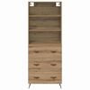 vidaXL Highboard Umjetnički hrast 69,5 x 34 x 180 cm Konstruirano drvo