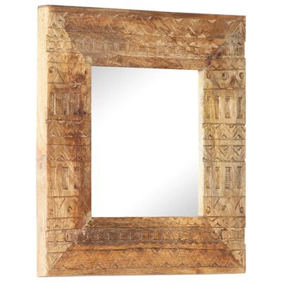 vidaXL Ručno izrezbareno ogledalo 50 x 50 x 2,5 cm masivno drvo manga