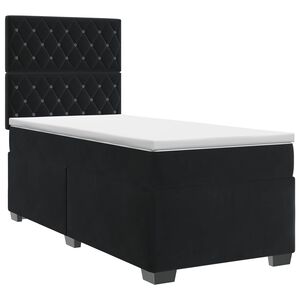 vidaXL Boxspring krevet s madracem Crna 80 x 200 cm Bar&scaron;un