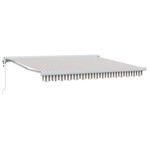 vidaXL Povlačivi tende Svijetlo siva i bijela. 450 &times; 300 cm