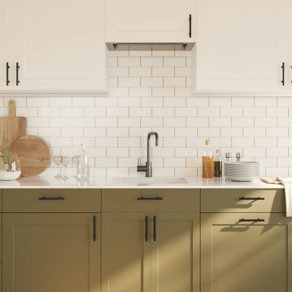 vidaXL Ručke za ormarić 20 kom crne 96 mm od nehrđajućeg čelika