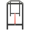 vidaXL Okvir za radni stol mat crni i mat crveni 170x50x79 cm metalni