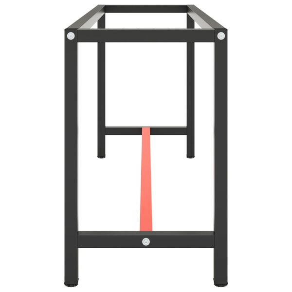 vidaXL Okvir za radni stol mat crni i mat crveni 170x50x79 cm metalni
