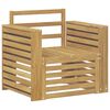 vidaXL Set vanjskih sofa Čvrsto drvo akacije Bijela