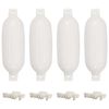 vidaXL Bokobrani za brod 4 kom bijeli &Oslash; 16 x 58 cm PVC