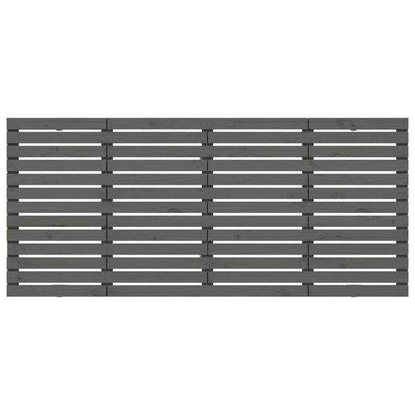 vidaXL Zidno uzglavlje sivo 156x3x91,5 cm od masivne borovine