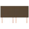 vidaXL Uzglavlje tamnosmeđe 200x5x118/128 cm tkanina