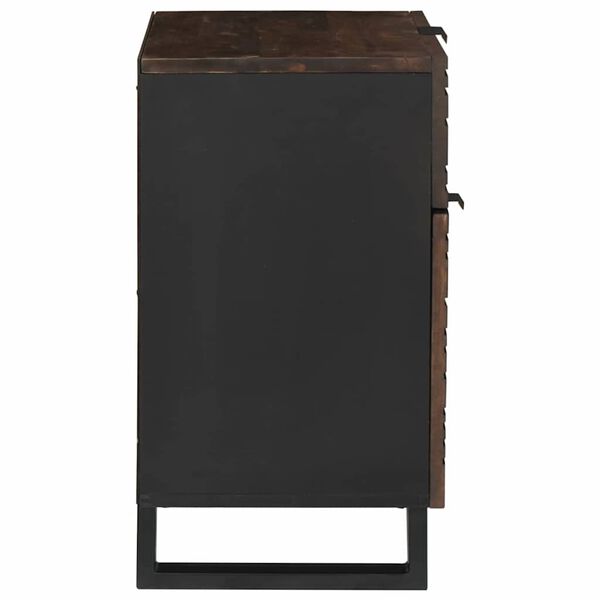 vidaXL Noćni ormar s ladicama Orah 50 x 33 x 60 cm Čvrsto drvo akacije