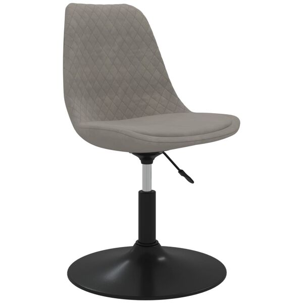 vidaXL Okretne blagovaonske stolice 4 kom svjetlosive baršunaste