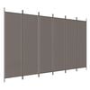 vidaXL Sobna pregrada s 6 panela antracit 300x200 cm od tkanine