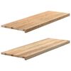 vidaXL Prozorske klupice 2 kom 120x40x2 cm netretirane masivne hrast