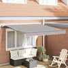 vidaXL Skrovita tenda Svijetlo siva 300 x 250 cm Tkanina i Aluminij