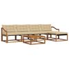vidaXL Set vanjskih sofa s jastukom 6 pcs Prirodna i bež