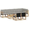 vidaXL Set vanjskih sofa 9 kom. Bijela i svjetlosiva