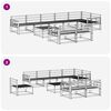 vidaXL Set vanjskih sofa 9 pcs Prirodna Čvrsto drvo akacije