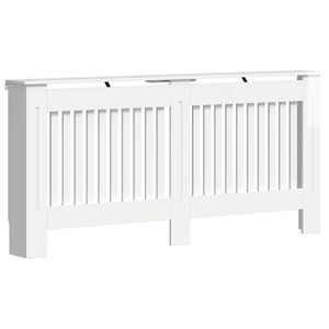 vidaXL Pokrivač radijatora Bijela visokog sjaja 172 x 19 x 81,5 cm