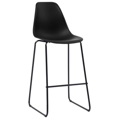 vidaXL Barske stolice 4 kom crne plastične