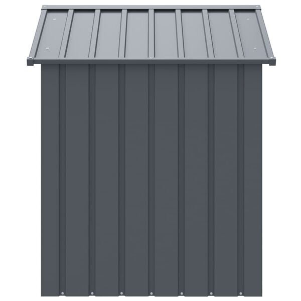 vidaXL Kućica za pse s krovom antracit 117x103x123 cm pocinčani čelik