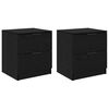 vidaXL Noćni ormar 2 pcs Crni hrast 45 x 39 x 50cm Konstruirano drvo